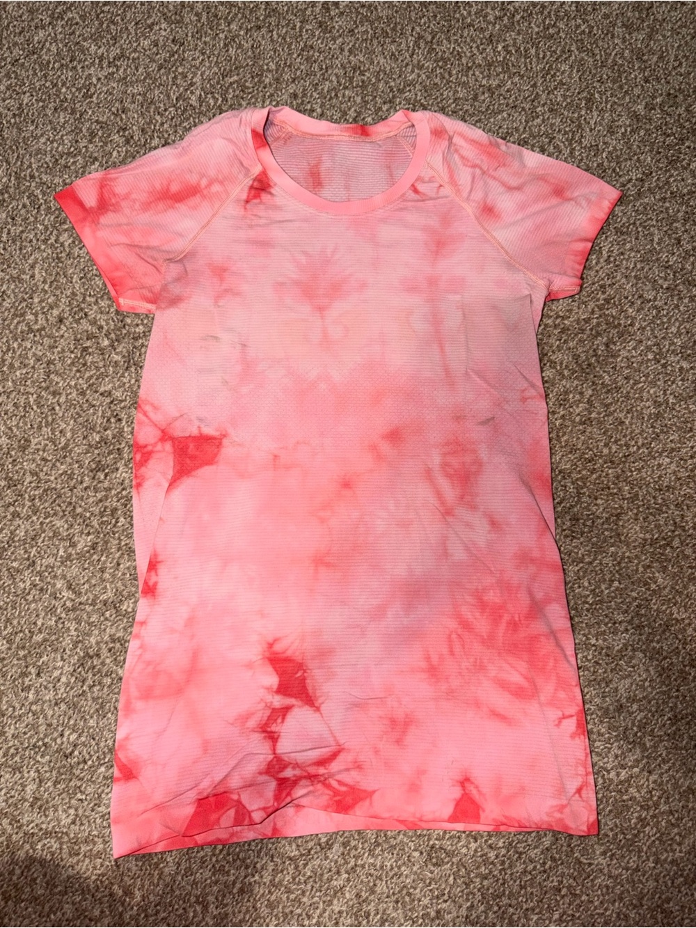 lululemon athletica Pink Tie-Dye Short Sleeve Tee